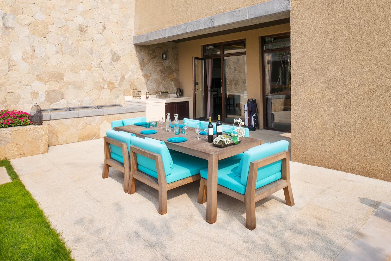 A level, slip-resistant concrete patio that has held up well over time