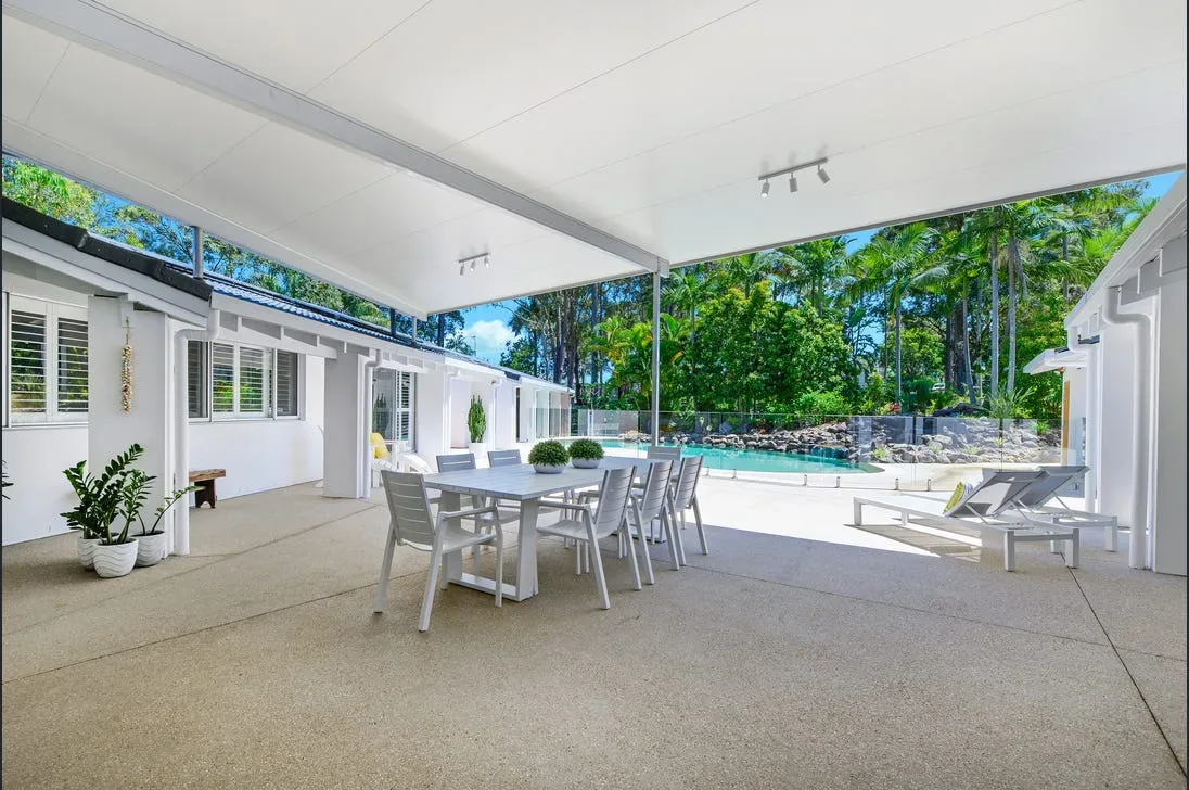 A slip-resistant concrete patio for a Casula family home